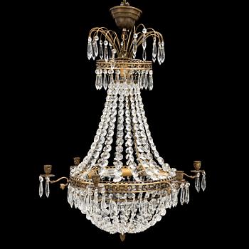 A CHANDELIER, empire-style, second half of the 20th century.