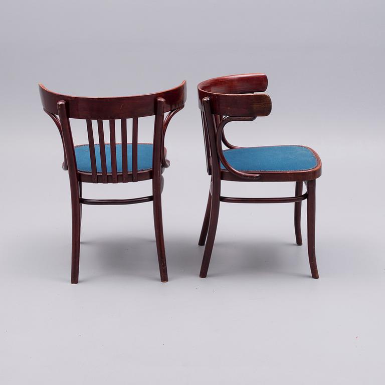 KARMSTOLAR, 2 st, J & J Kohn, Österrike, tillverkade för den ryska marknaden. 1900-talets början.