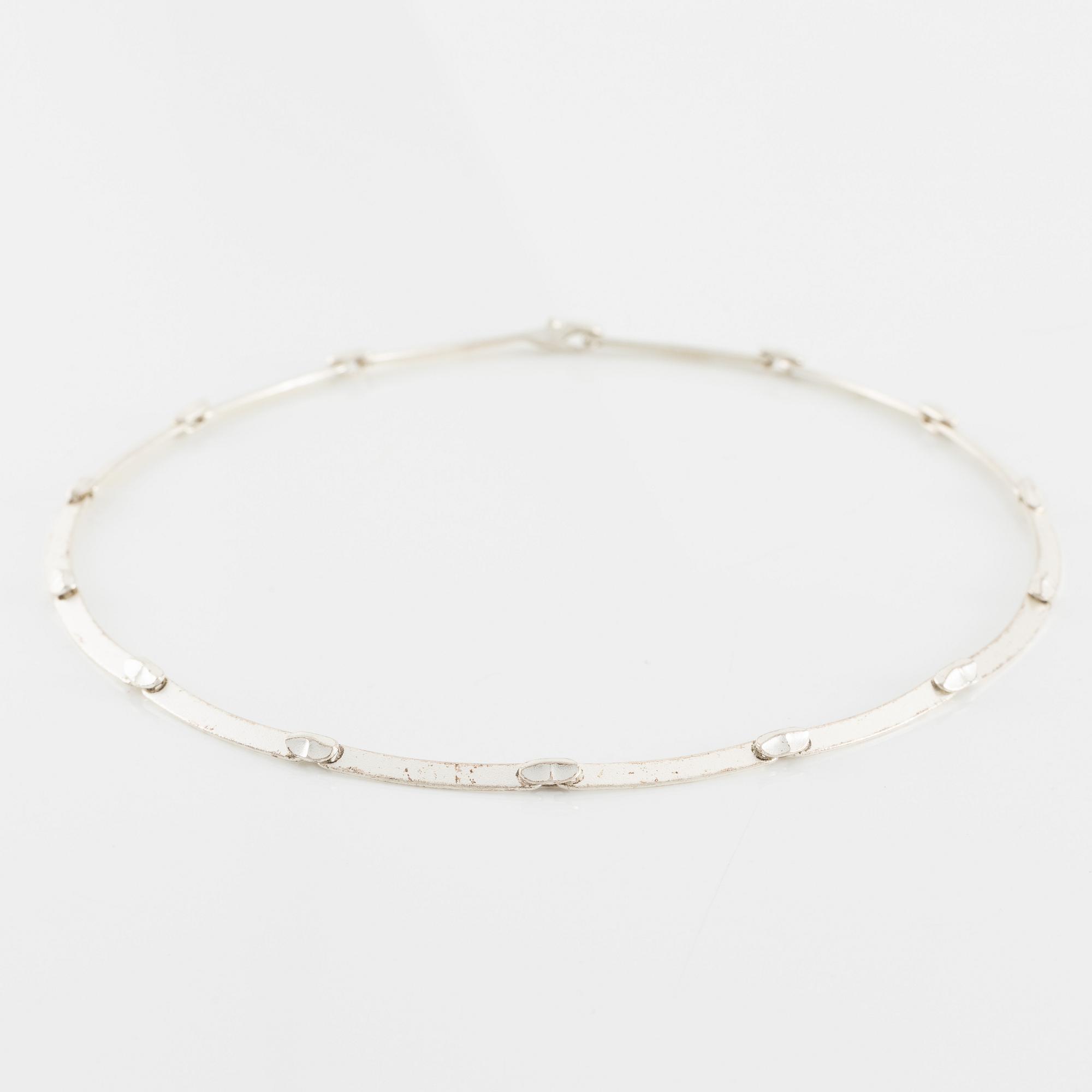 Lapponia, necklace and brooch, sterling silver, Finland 1989.