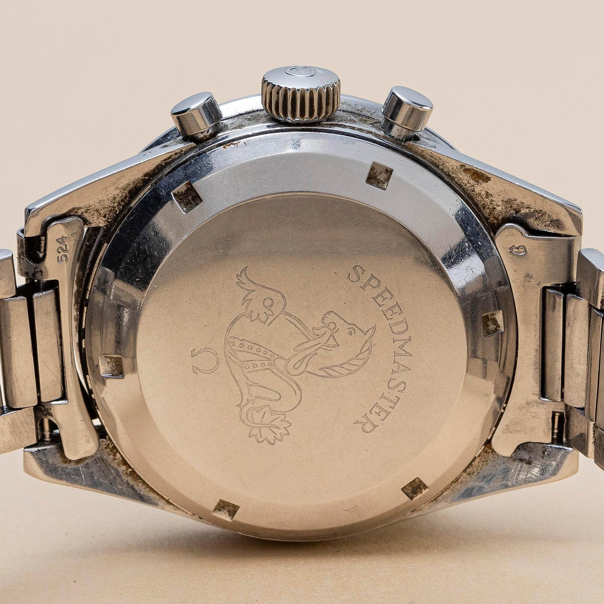 Omega, Speedmaster, "Base 1000", "Tropical Dial", "2998-1", "Naiad crown", ca 1959.