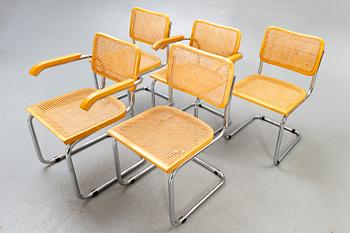 Chairs, 3 + 2, 1970s.