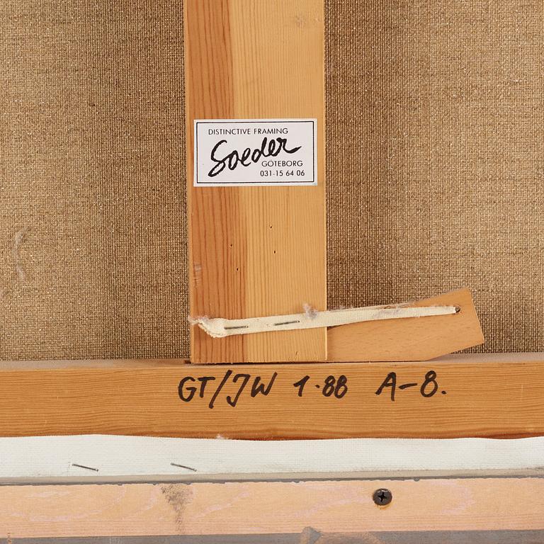 John Walker, mixed media on paper/canvas, signed and dated 1988.