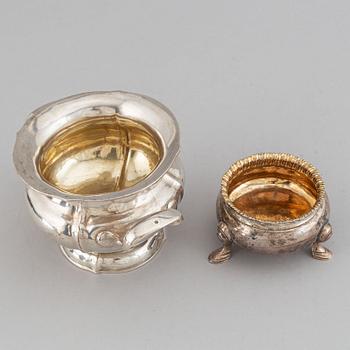 Six Russian silver pieces, mark of Wäkeva, Seipel and others, 18th/19th century.