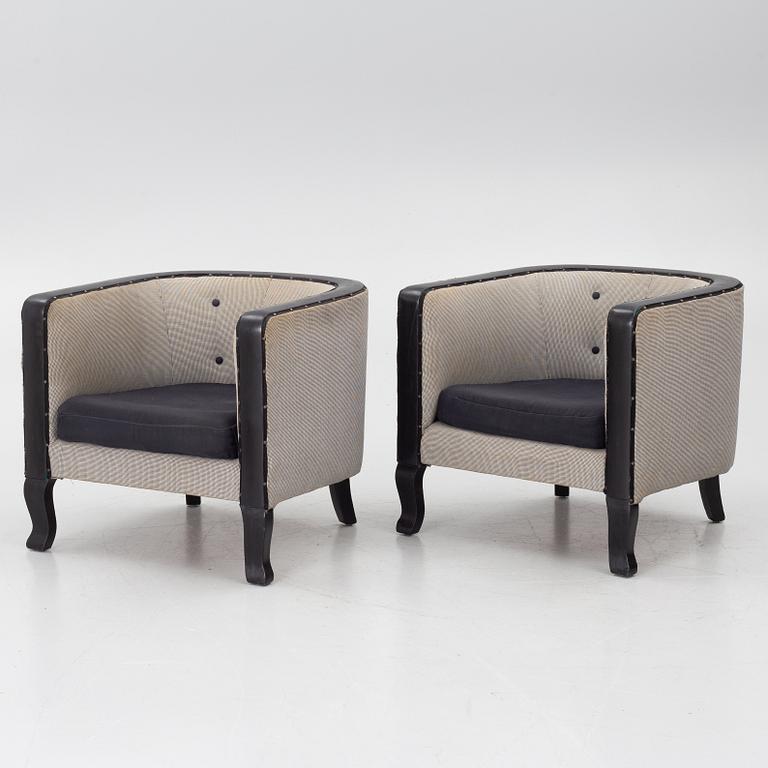 A pair of armchairs, first half of the 20th century.