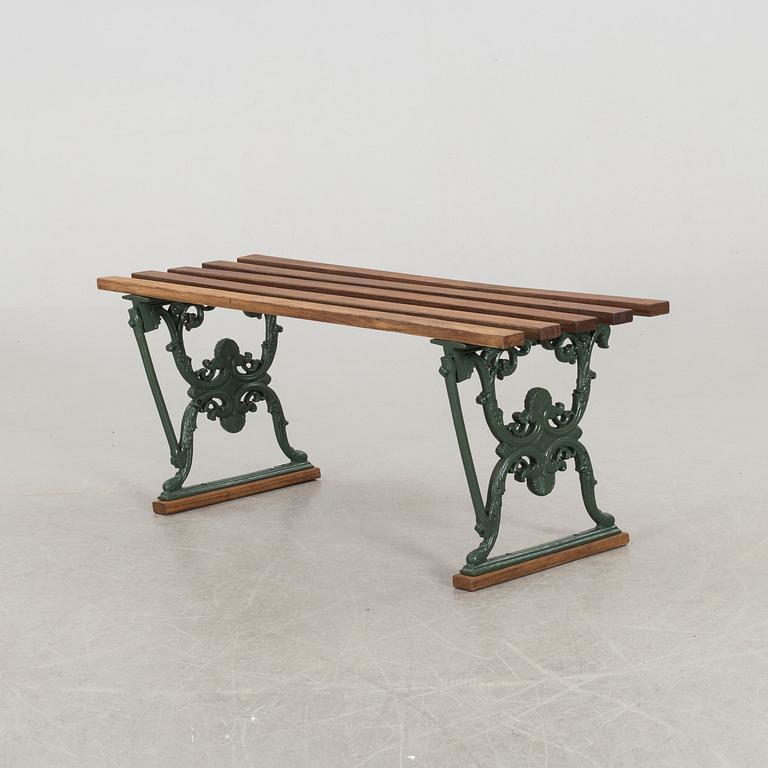 A Swedish cast iron park bench.