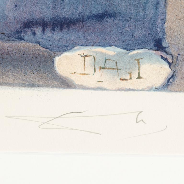 SALVADOR DALÍ, lithograph in colours, signed and numbered 80/125.