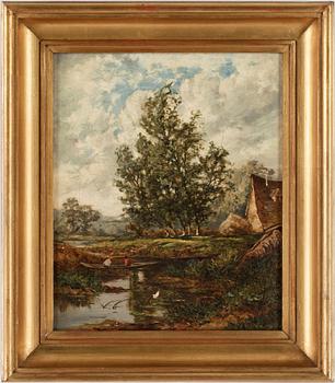 OKÄND KONSTNÄR, olja på duk, 1800-tal.