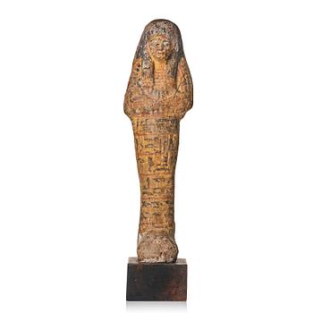 A pottery Ushabti Egypt presumably 18:e dynasty ca 1450 B.C.