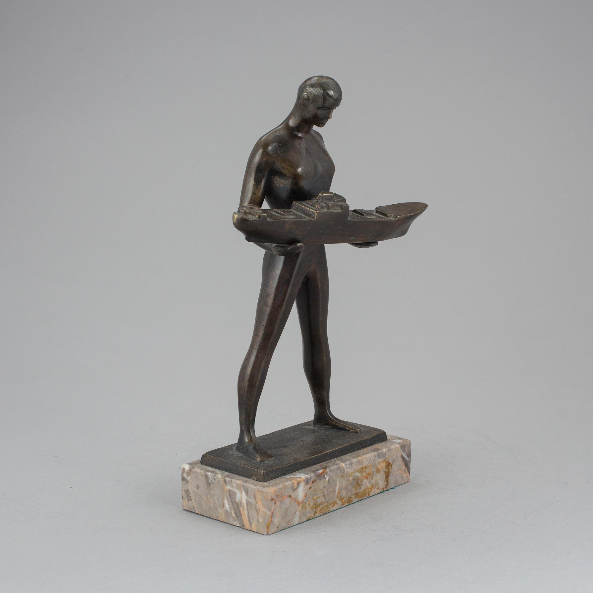 OKÄND KONSTNÄR, skulptur, brons. 1900-talets mitt.