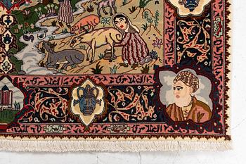 Matta, Täbriz, sk, Fyra årstider, ca 196 x 151 cm.