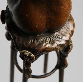 SKULPTUR, brons. Bär sign. 1900/2000-tal.