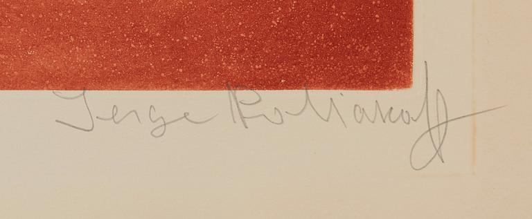 Serge Poliakoff, "Composition grise, bleue et rouge".