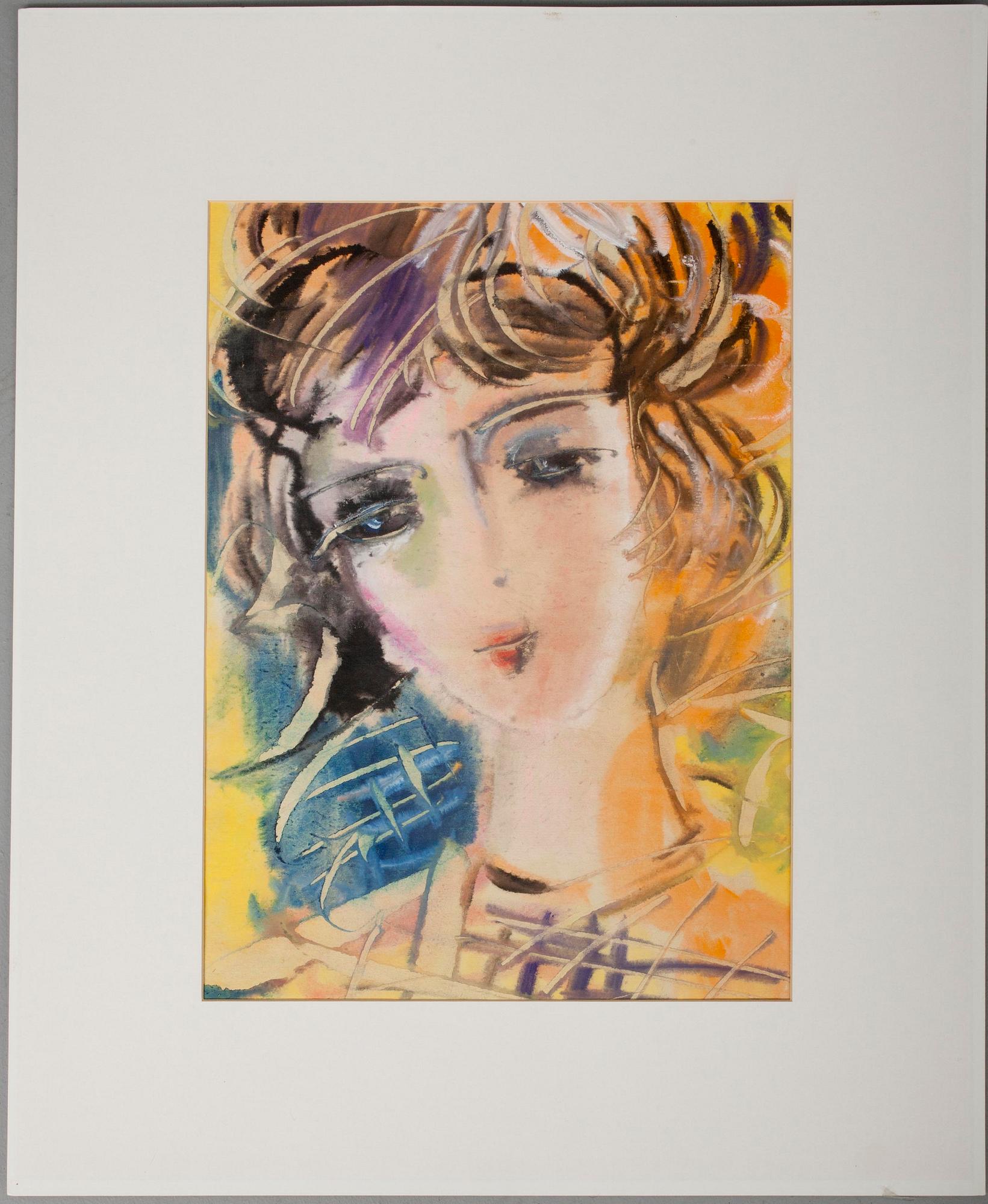 ANATOLE ZVEREV, akvarell, signerad.