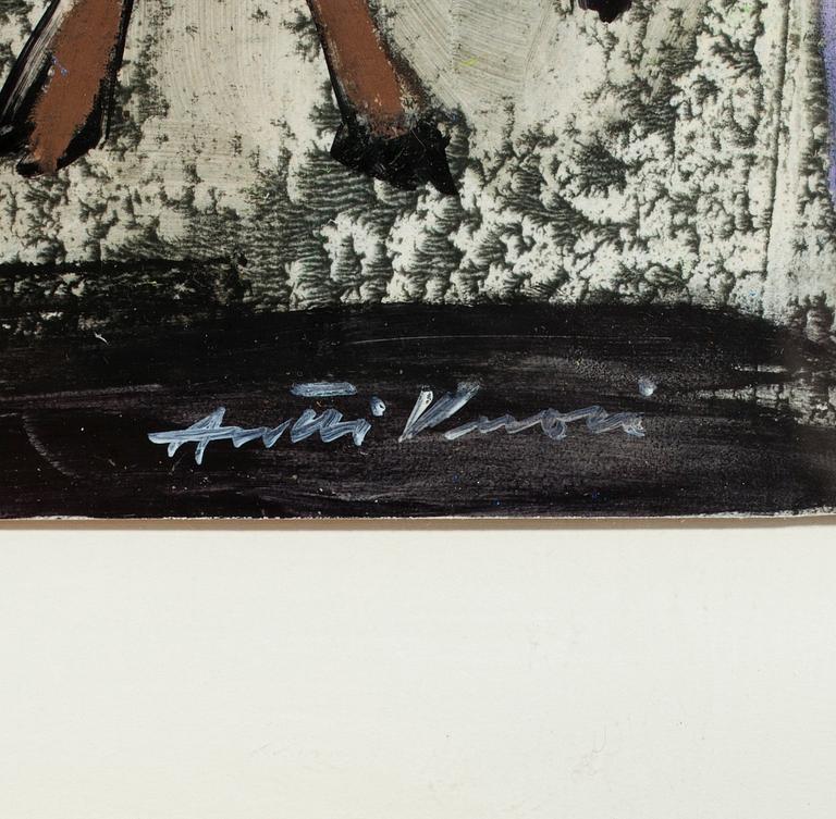 ANTTI VUORI, olja på kartong, signerad.