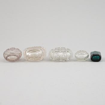 SNUSFLASKOR, 5 st, 1700-/1800-tal.
