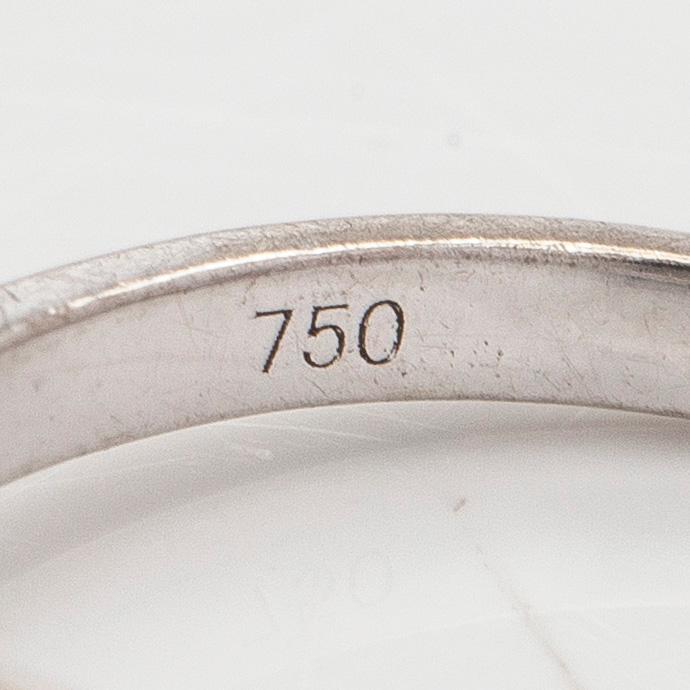 Ring, faceted morganite, octagon-cut diamonds, 18K white gold.