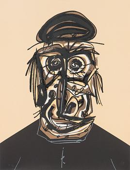 Antonio Saura, 5 lithographs from the portfolio 'Une Chair d'Ombre'.