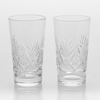 An 'Yrjö' crystal glassware set, 58 pieces, Riihimäen Lasi, Finland, latter half of the 20th century.