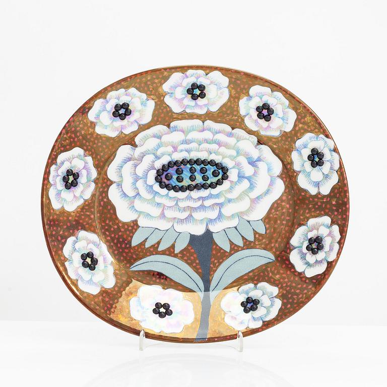 Birger Kaipiainen, ceramic Fiori dish, marked "Birger Kaipiainen, Arabia art made in Finland 1983", numbered 1367/2000.