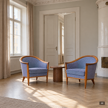 Armchairs, a pair, “Fabiola”, Bröderna Andersson.