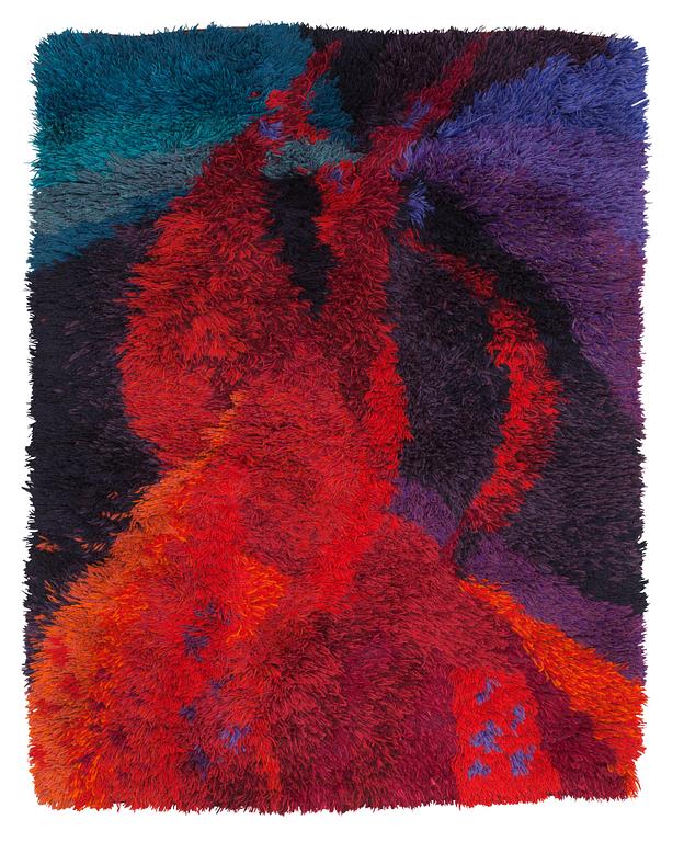 MATTA. Rya. 166,5 x 127,5 cm. Handknuten på Borgs fabriker, Lund.