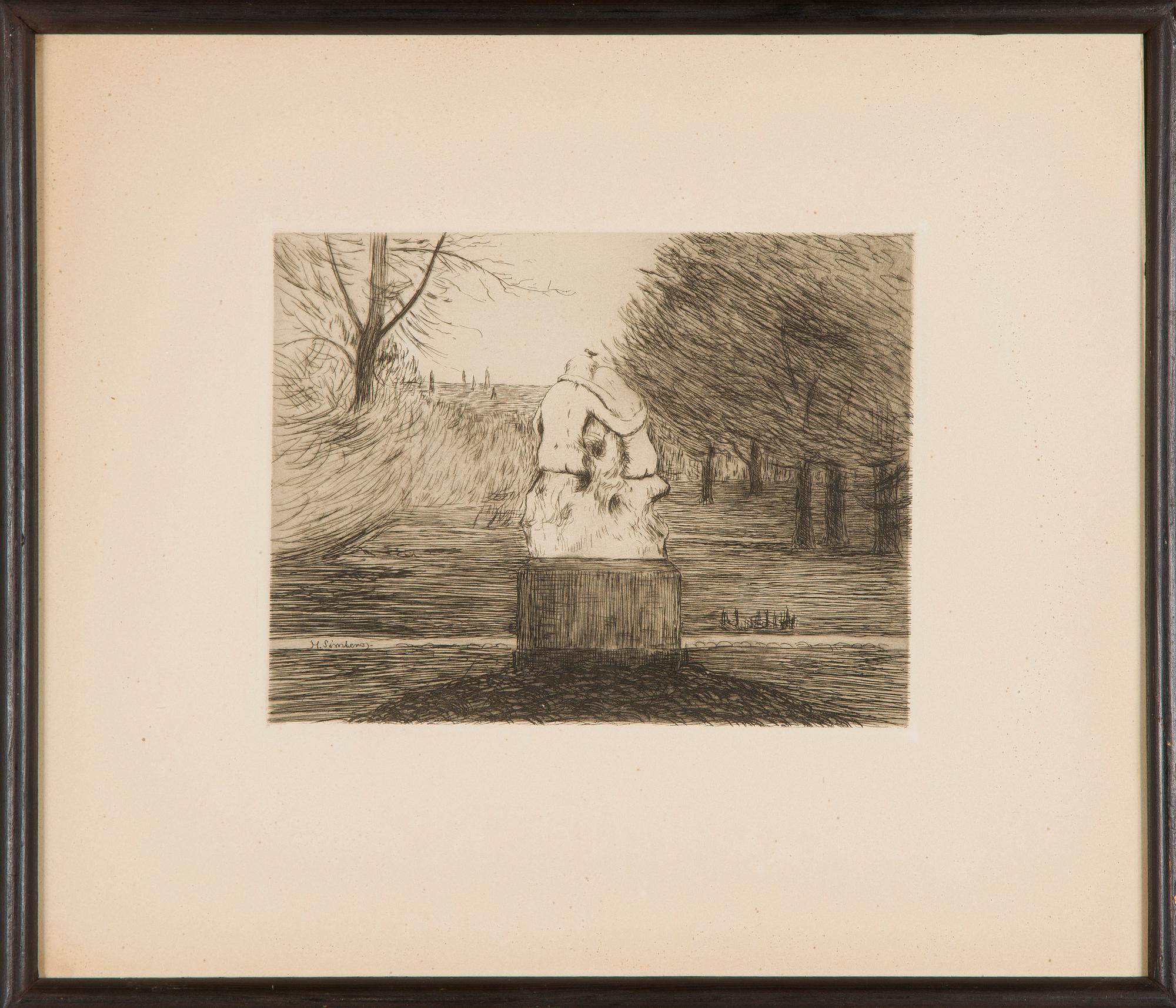 Hugo Simberg, "Luxemburgin puistossa".