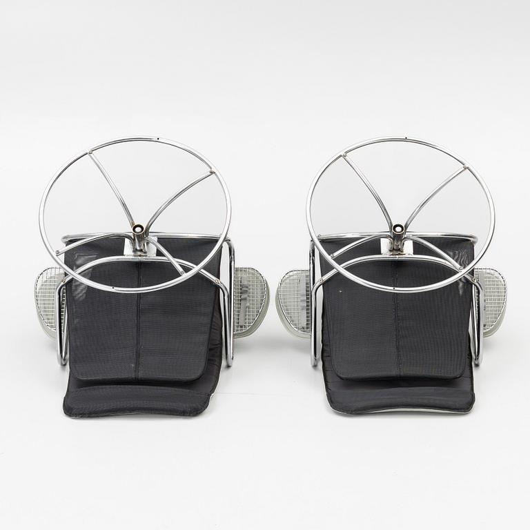 Tord Björklund, a pair of swivel lounge armchairs, 'Exen', IKEA, 1988.