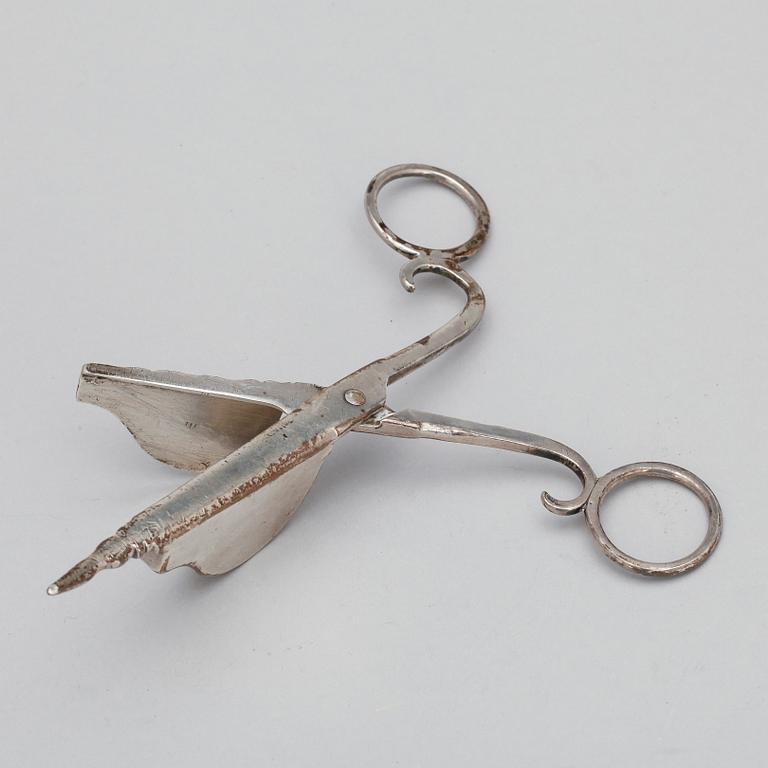 LJUSSAX, silver, Conrad Gadd, Kristianstad 1748. Vikt ca 58 gram.