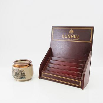 Dunhill ställ samt burk 1900-talets senare del.