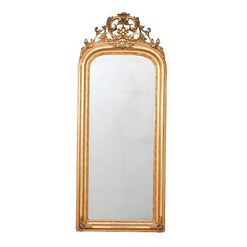 A late 19th century gilded Neo Rococo mirror.