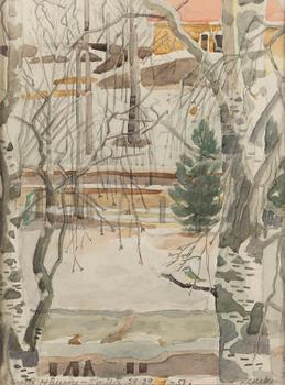 GRETA HÄLLFORS-SIPILÄ, water colour, signed and dated 28-29.1. -51 (Kellokoski).