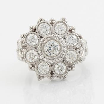 Brilliant cut diamond ring.