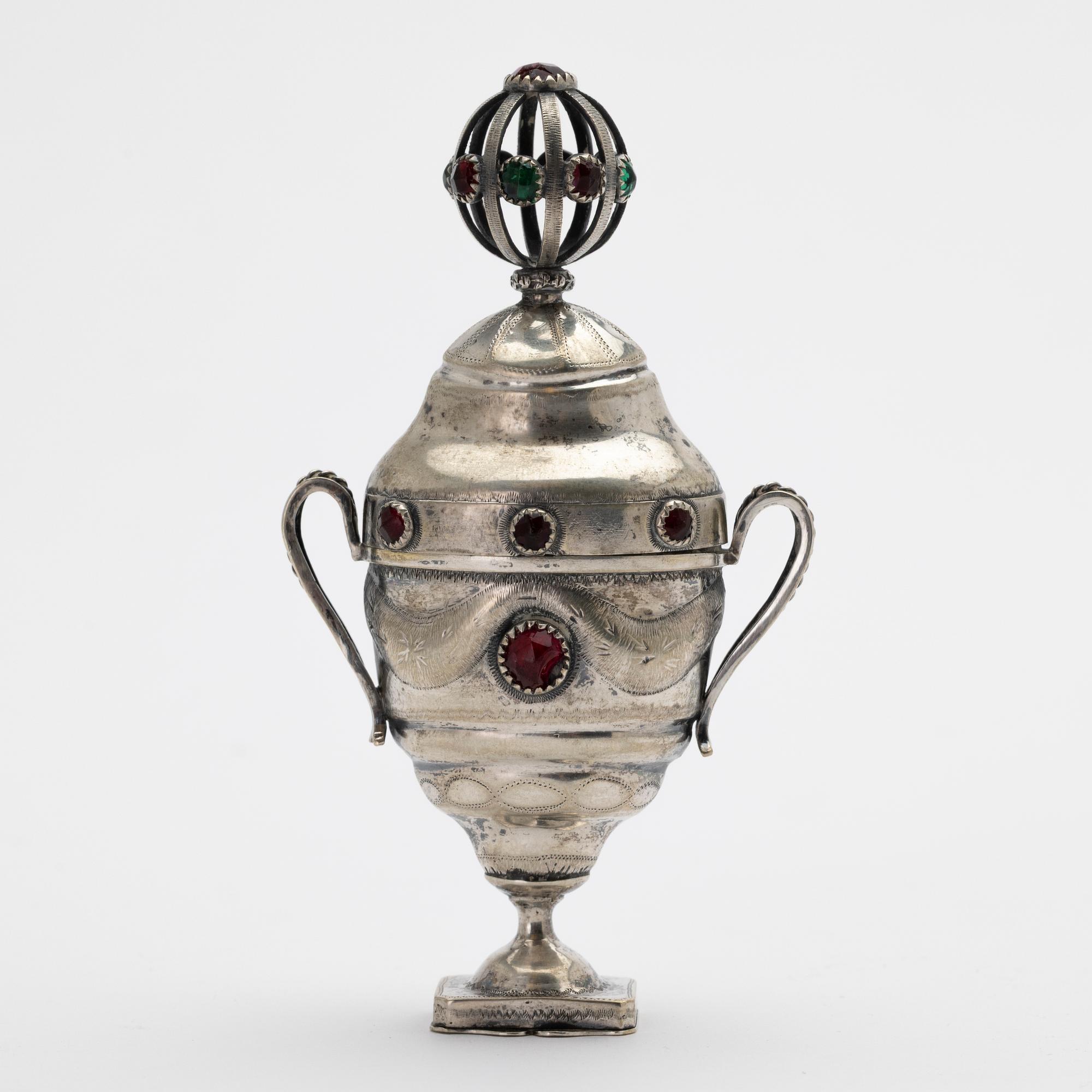 Scent box, silver, Denmark, 17th/18th century.