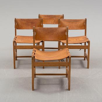 A set of four pine chairs, second half of the 20th century.