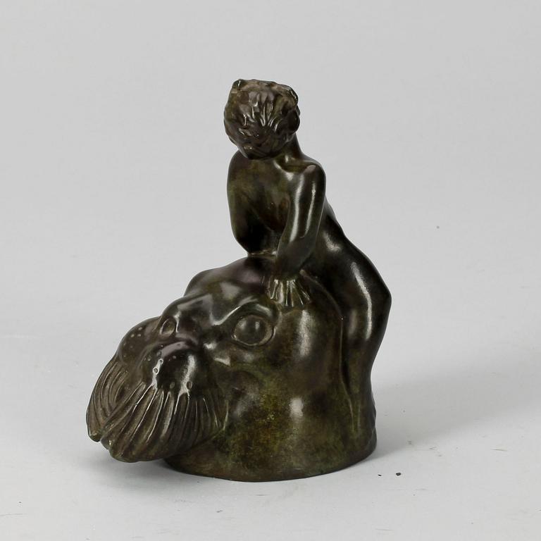 JUST ANDERSEN (DANMARK), Skulptur, brons. Sign.