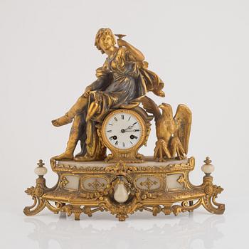 A mantel clock, late 19th Century.