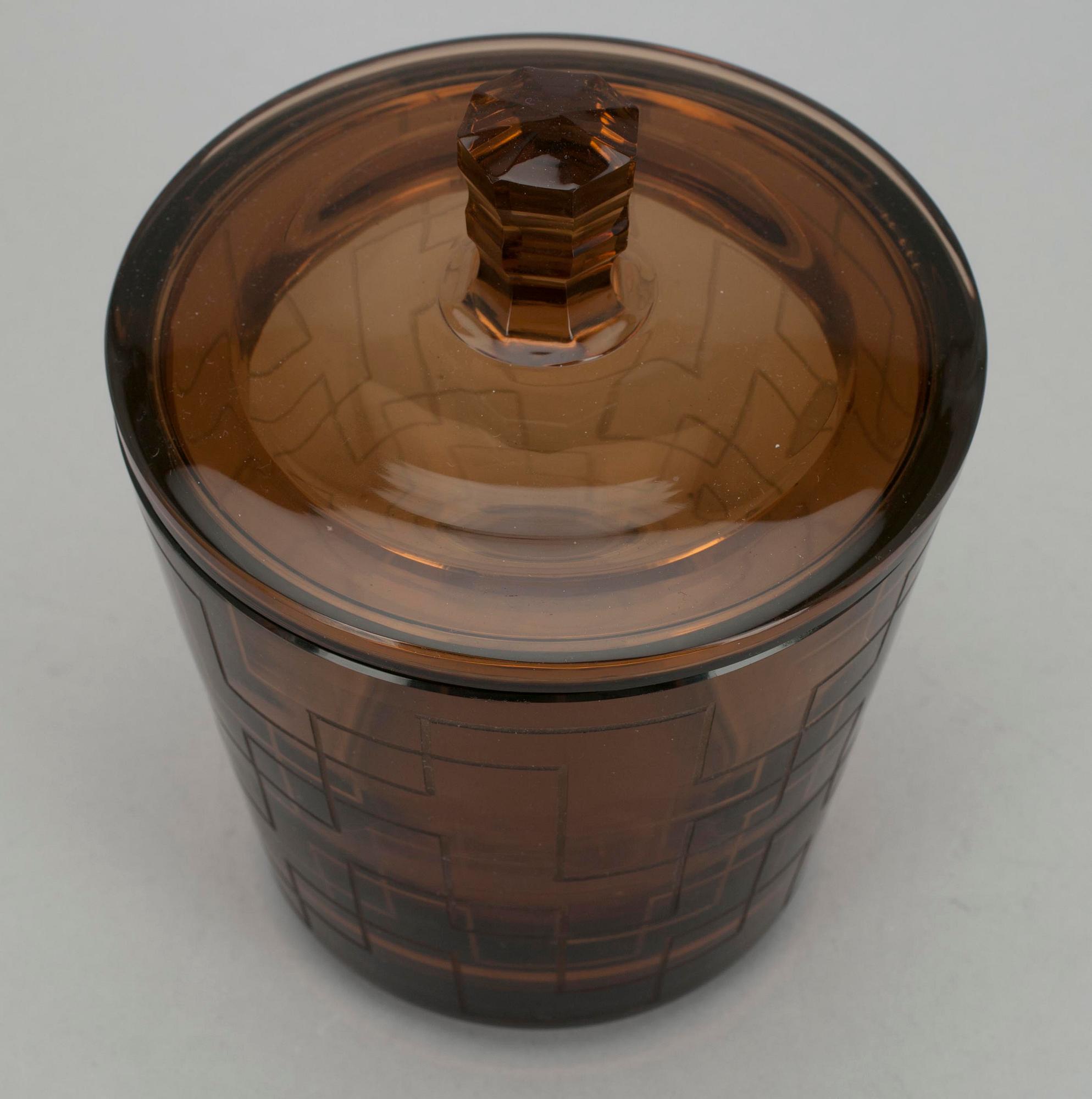 SKÅL samt LOCK, glas, möjligen Göran Hongell, 1930/1940-tal.