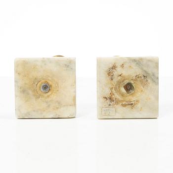A pair of candelabra, late Gustavian, circa 1800.