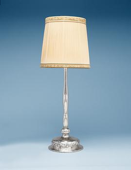 643. A CG Hallberg silver table lamp, Stockholm 1923.