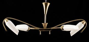 TAKLAMPA, mässing, 1940/50-tal. H 35.