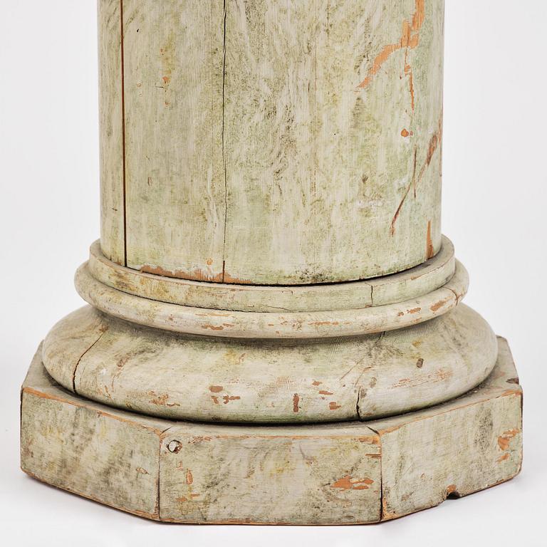 A Swedish Empire marbled column, first part 19th century.