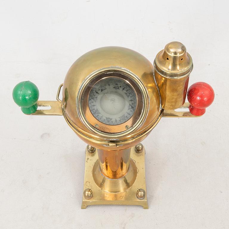 An 19th/20th century brass binnacle.