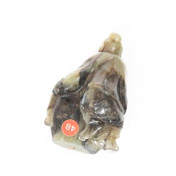 Figuriner, fem stycken, sten. Kina, 1900-tal.