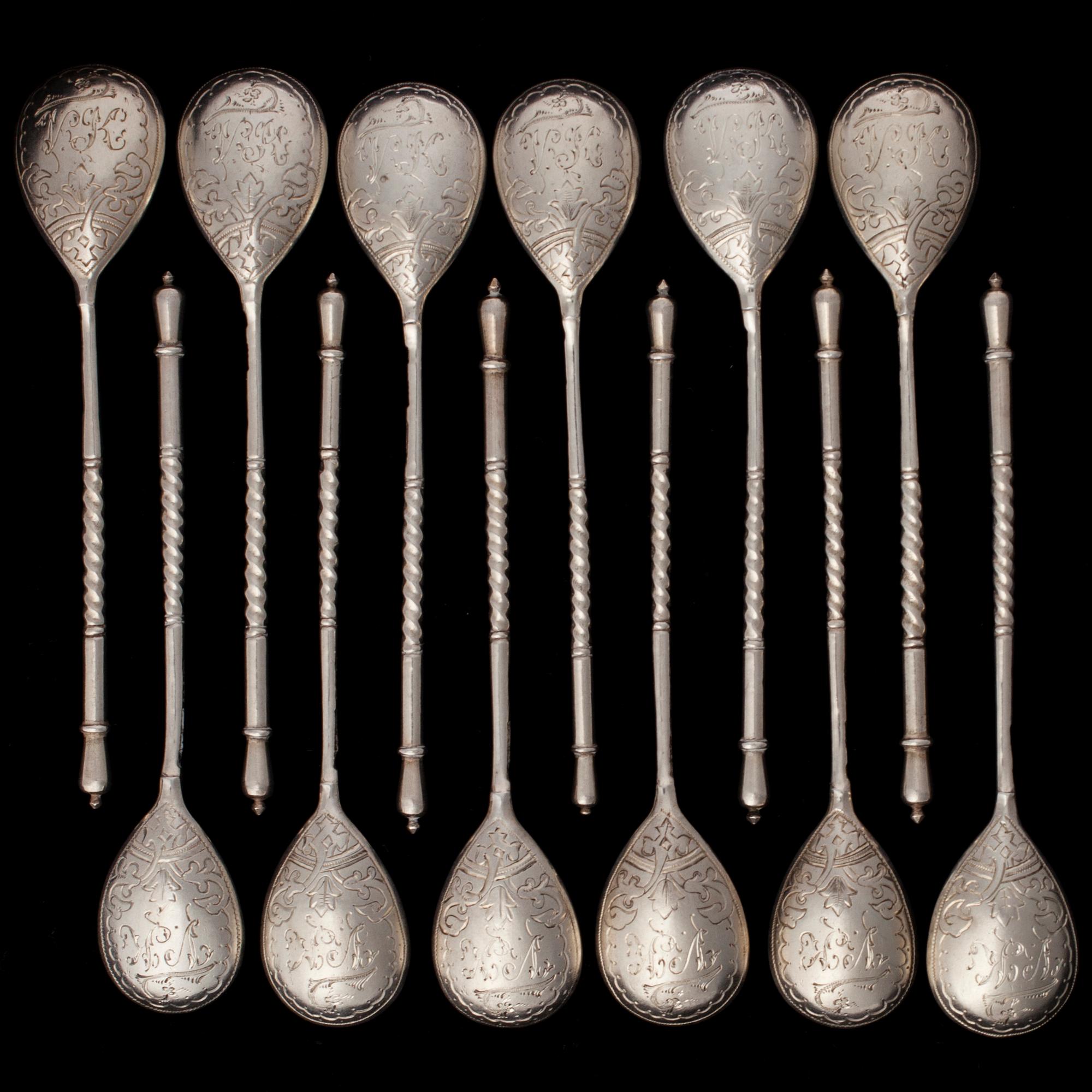TESKEDAR, silver, Moskva, Ryssland 1894. Vikt 153,7 g.