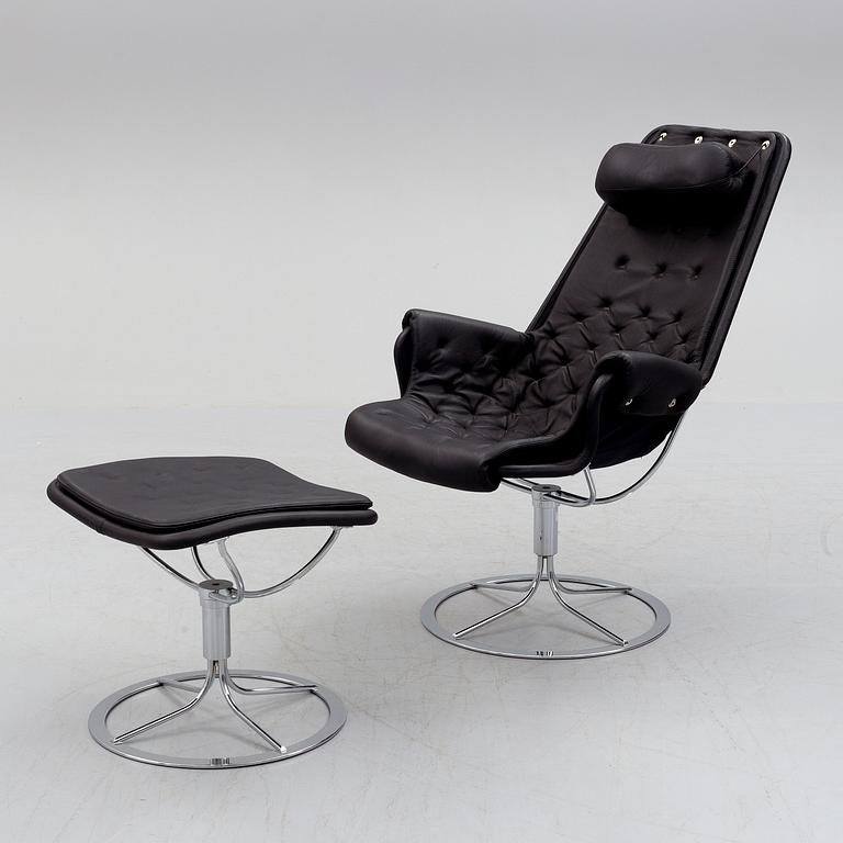 BRUNO MATHSSON "JETSON" CHAIR WITH STOOL by Bruno Mathsson, DUX.