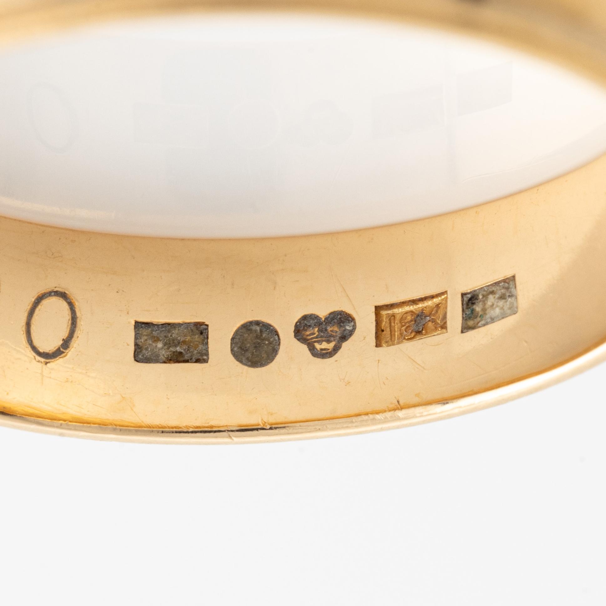 Ring 18K guld, Odd Fellow.