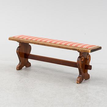 A pine bench, early 20th Century.