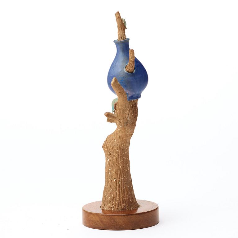Stig Lindberg, surrealistisk skulptur, "Trädet och krukan", Gustavsberg 1940-tal.