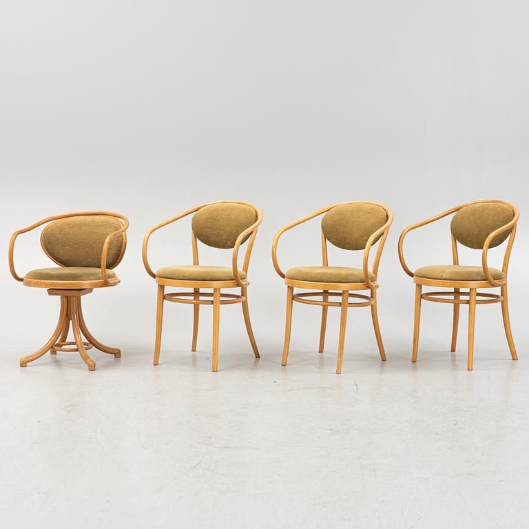 Four Thonet-style chairs, end of the 20th century.
