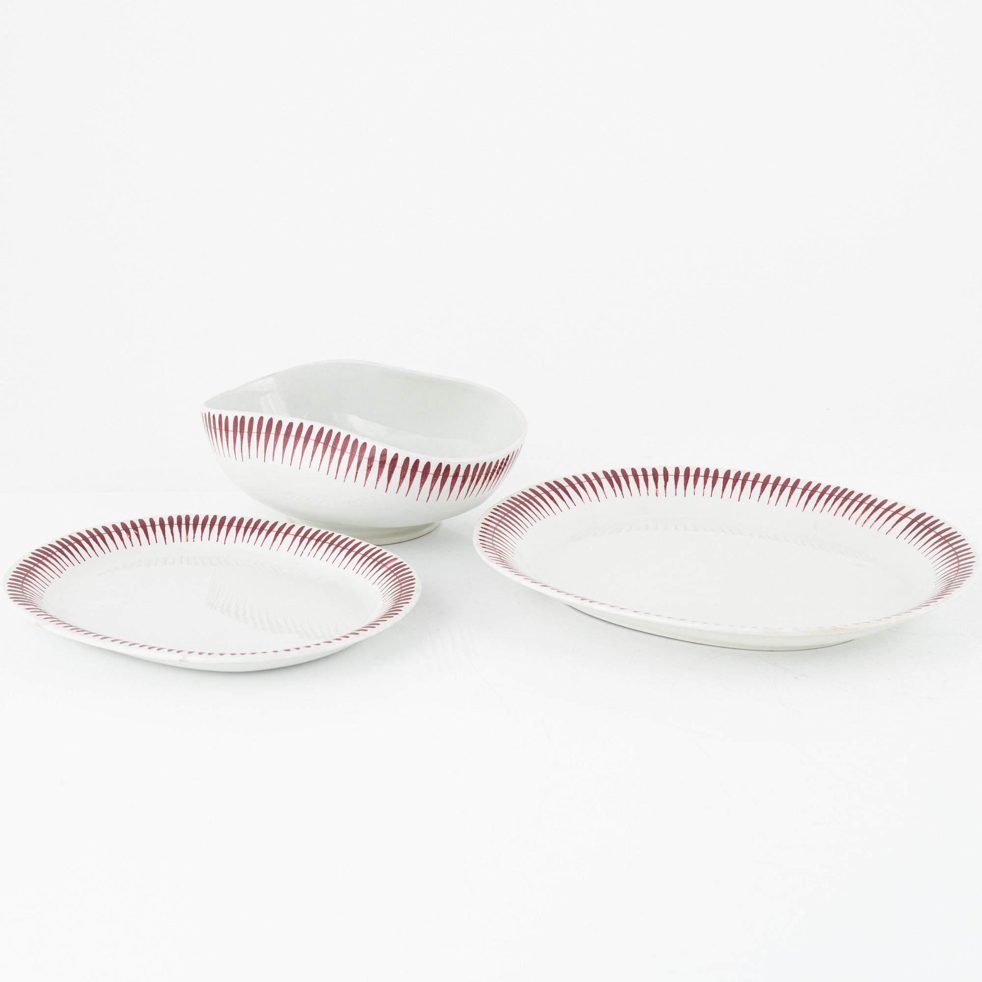 Servisdelar, 27 st, flintgods, Gustavsberg,